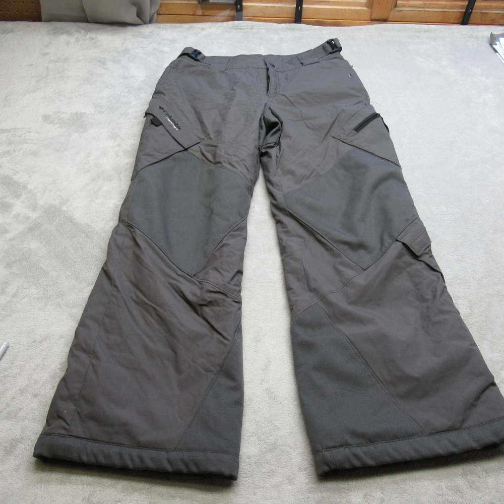 Columbia Snow Pants Youth 14/16 Gray Waterproof Insulated Ski Snowboard 30x26